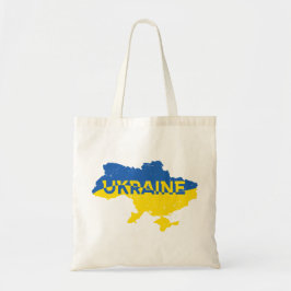 Ukrainische Karte. Ukrainische Flagge. Ukrainische Tragetasche