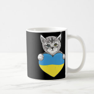 Ukrainische Katzen Ukraine Ukraine-Flagge Herz Für Kaffeetasse