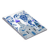 Ukrainische Kirchen von Kiew Blue und White Post i Notizblock (Rechte Seite)