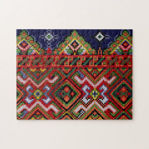 Ukrainische Kreuzstichstickerei Puzzle