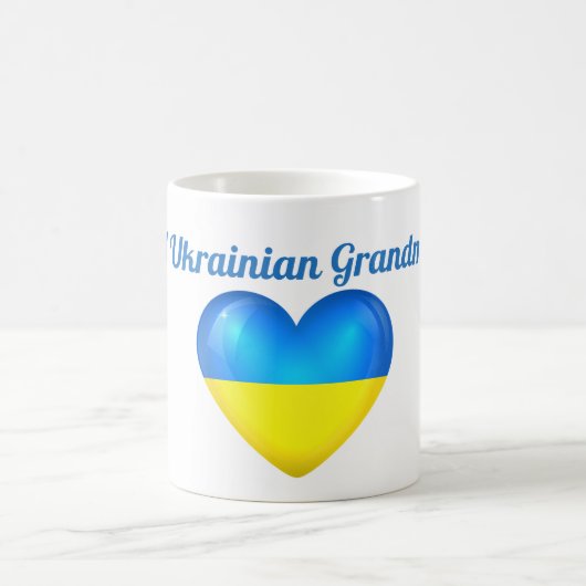 Ukrainische Kuchen-Ukraine-Flaggen-Herz-Tasse der Kaffeetasse (Mittel)