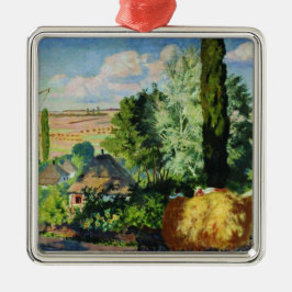 Ukrainische Landschaft (Landwirtschaftliche Betrie Ornament Aus Metall