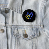 Ukrainische Liebe gemalte Herzen Ukraine wird sieg Button (Beispiel)
