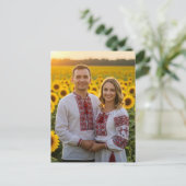 Ukrainische Liebe Sonnenblumen Postkarte (Stehend Vorderseite)