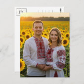 Ukrainische Liebe Sonnenblumen Postkarte (Vorne/Hinten)