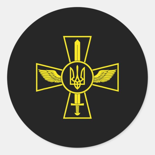 UKRAINISCHE LUFTKRAFT EMBLEM UKRAINE ARMED FORCES RUNDER AUFKLEBER (Vorderseite)