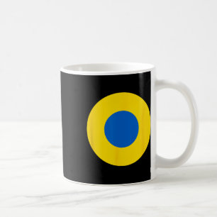 Ukrainische Luftwaffe Blau-Gelbes Flugzeug-Rundell Kaffeetasse