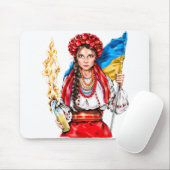 Ukrainische Mädchen kämpfen für Freiheit Mousepad (Mit Mouse)