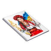 Ukrainische Mädchen kämpfen für Freiheit Notizblock (Rechte Seite)