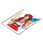 Ukrainische Mädchen kämpfen für Freiheit Notizblock (Linke Seite)