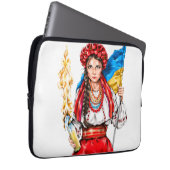 Ukrainische Mädchen kämpfen für Freiheit T - Shirt Laptopschutzhülle (Vorne Rechts)