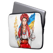 Ukrainische Mädchen kämpfen für Freiheit T - Shirt Laptopschutzhülle (Vorderseite Links)
