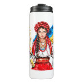Ukrainische Mädchen kämpfen für Freiheit Thermosbecher (Vorderseite)