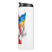 Ukrainische Mädchen kämpfen für Freiheit Thermosbecher (Nach rechts gedreht)
