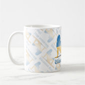 Ukrainische Mädchen-Silhouette-Flagge Kaffeetasse (Links)