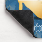 Ukrainische Mädchen-Silhouette-Flagge Mousepad (Ecke)