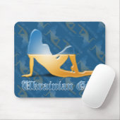 Ukrainische Mädchen-Silhouette-Flagge Mousepad (Mit Mouse)