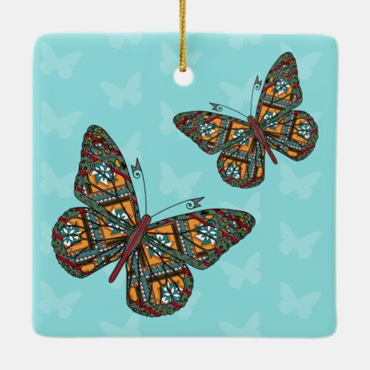 Ukrainische Monarchschmuck Keramikornament (Rückseite)