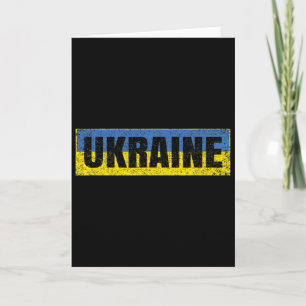 Ukrainische Nationalflagge Vintage Ukraine Karte L