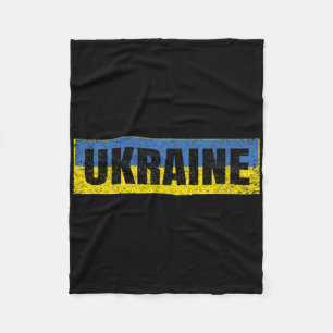 Ukrainische Nationalflagge Vintage Ukraine Karte L Fleecedecke