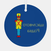 Ukrainische Nutcracker Glass Ornament (Rückseite)