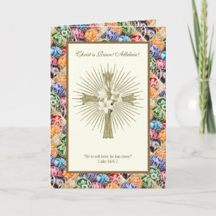 Ukrainische Ostereier Christi ist Risen Alleluia Karte