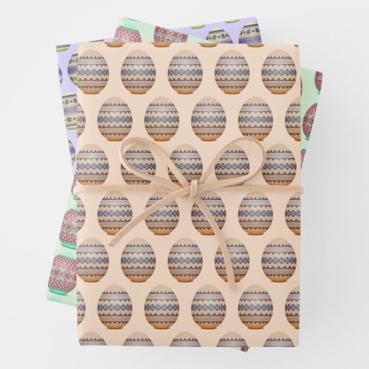 Ukrainische Ostereier Design Wrapping Paper Set Geschenkpapier Set (Beispiel)