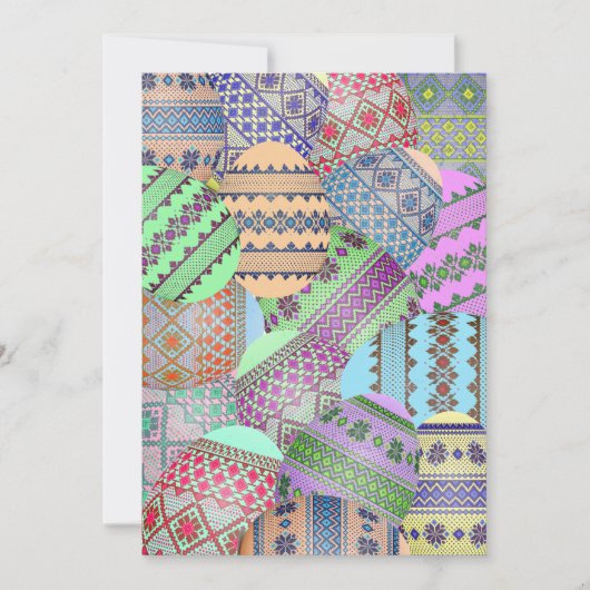 Ukrainische Ostereier (Pysanky) Einladung (Vorderseite)