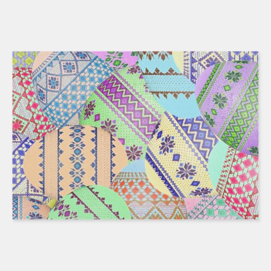 Ukrainische Ostereier (Pysanky) Geschenkpapier Set (Vorderseite)