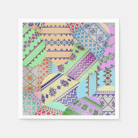 Ukrainische Ostereier (Pysanky) Papier Napkins Serviette (Vorderseite)