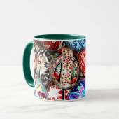 Ukrainische Ostereier, verziert und farbenfroh, Ta Tasse (Vorderseite Links)