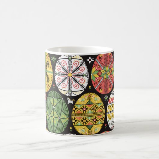 Ukrainische Ostereier, Vintages Muster. Kaffeetasse (Mittel)