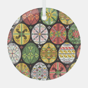 Ukrainische Ostereier, Vintages Muster. Ornament Aus Glas