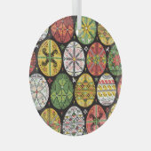 Ukrainische Ostereier, Vintages Muster. Ornament Aus Glas (Vorderseite Rechts)