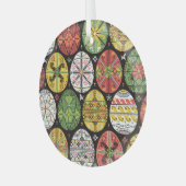 Ukrainische Ostereier, Vintages Muster. Ornament Aus Glas (Vorderseite links)