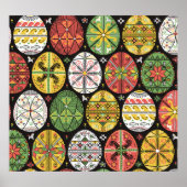 Ukrainische Ostereier, Vintages Muster. Poster (Vorne)