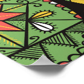 Ukrainische Ostereier, Vintages Muster. Poster (Ecke)