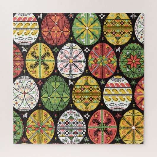 Ukrainische Ostereier, Vintages Muster. Puzzle (Vertikal)