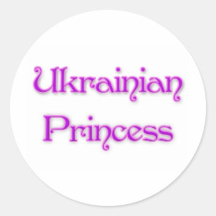 Ukrainische Prinzessin Runder Aufkleber