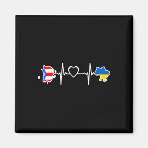 Ukrainische Puerto Rico-Flagge - Ukraine Puerto Ri Magnet