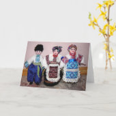 Ukrainische Puppen Karte (Gelbe Blume)