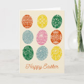 Ukrainische Pysanky dekorierte Eier glücklich Oste Karte (Vorderseite)