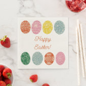 Ukrainische Pysanky dekorierte Eier glücklich Oste Serviette (Beispiel)