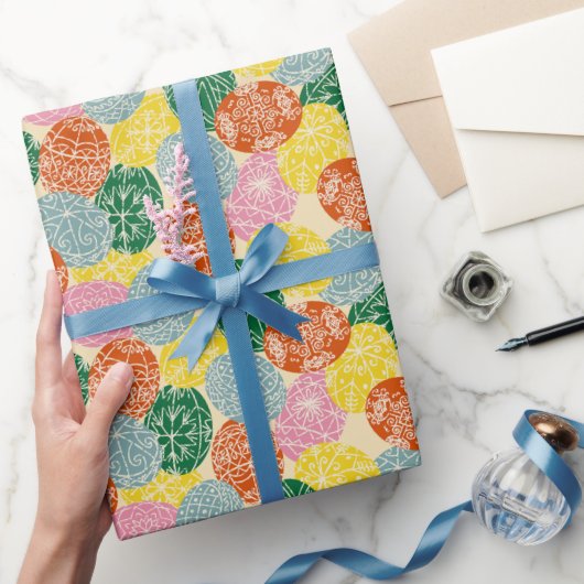 Ukrainische Pysanky dekorierte Ostereier Gemustert Geschenkpapier (Schenken)