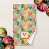 Ukrainische Pysanky dekorierte Ostereier Monogramm Handtuch