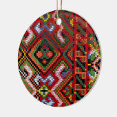 Ukrainische Querstich-Stickerei-Verzierung Keramik Ornament (Links)