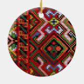 Ukrainische Querstich-Stickerei-Verzierung Keramik Ornament (Hinten)
