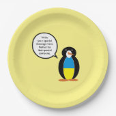 Ukrainische Rednerin Penguin Personalisiert Pappteller (Vorderseite)