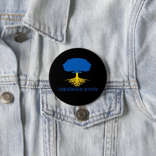 Ukrainische Roots-Tree-Silhouette Button (Beispiel)