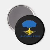 Ukrainische Roots-Tree-Silhouette Magnet (Vorderseite/Rückseite)